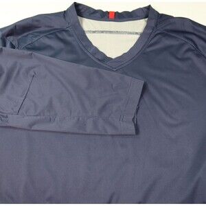 Ralph Lauren RLX Mens Golf Water Repellent Windbreaker Shirt XL Blue V-Neck